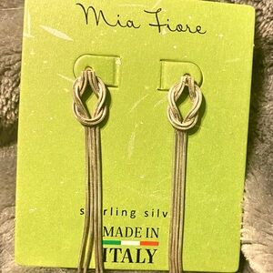 Mia Fiore Sterling Silver Post Back Long Earrings